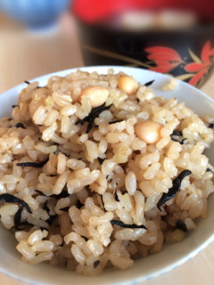 ホクホク!大豆とひじきの炊き込みご飯-レシピのメイン写真