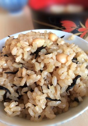 ホクホク！大豆とひじきの炊き込みご飯-レシピのメイン写真