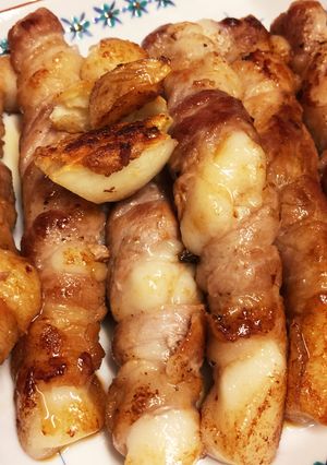 ブタもち♡お餅の肉巻きコストコ豚バラで-レシピのメイン写真