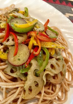 アインコーンスパゲッティ(蓮根炒め和え)-レシピのメイン写真