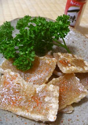 ぶたんかわ　(豚の皮)　フライパン焼き-レシピのメイン写真