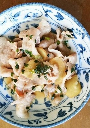 生姜と豚こまのズボラめんつゆ炒め-レシピのメイン写真