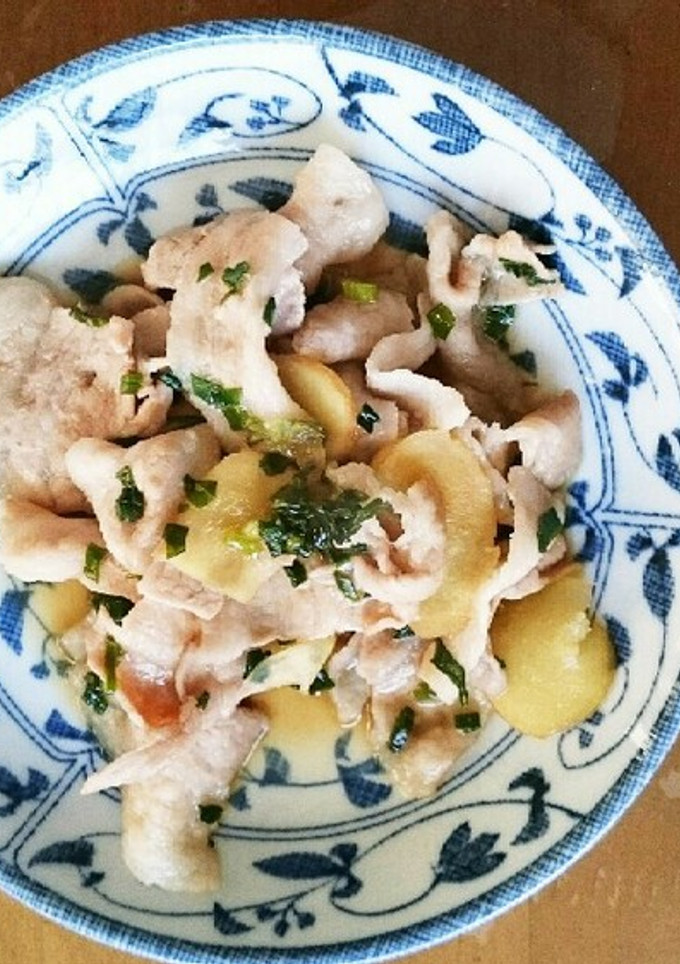 生姜と豚こまのズボラめんつゆ炒め-レシピのメイン写真