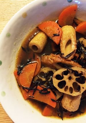子どもも食べれるれんこんとひじきの煮物-レシピのメイン写真