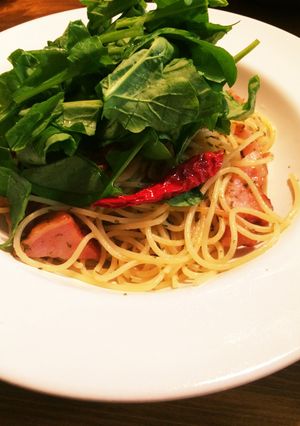 ベーコンとルッコラのペペロンチーノ-レシピのメイン写真