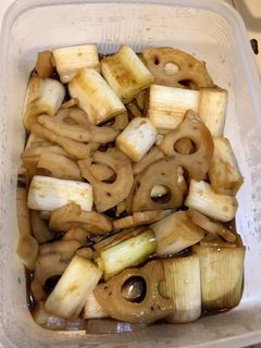 簡単、ネギとレンコンのマリネ風作り置き-レシピのメイン写真