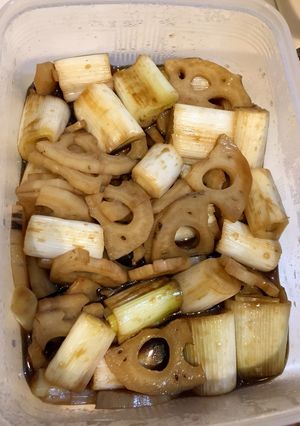 簡単、ネギとレンコンのマリネ風作り置き-レシピのメイン写真