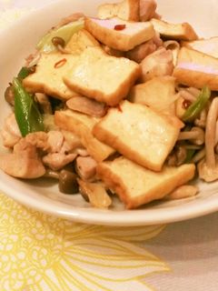 鶏と厚揚げの炒め物-レシピのメイン写真
