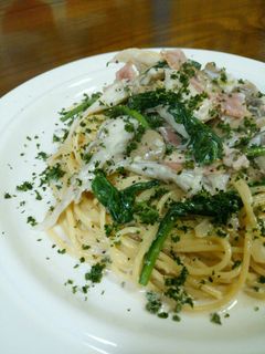 舞茸とほうれん草のクリームパスタ-レシピのメイン写真