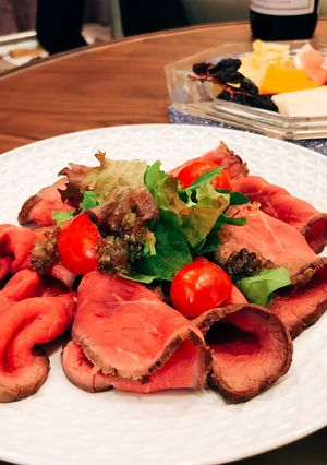 簡単！漬け焼きローストビーフのサラダ-レシピのメイン写真