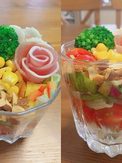 サラダパフェ-レシピのメイン写真