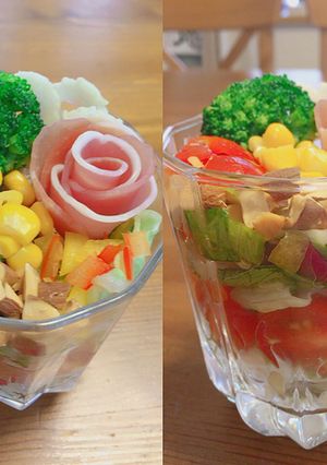 サラダパフェ-レシピのメイン写真