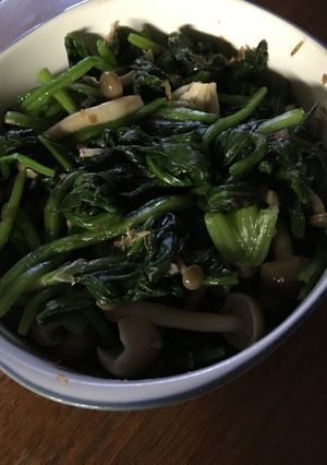 副菜にほうれん草のお浸し♪-レシピのメイン写真