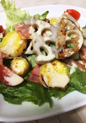 レンコンとさつまいもの根菜サラダ-レシピのメイン写真