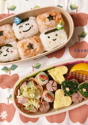 小学生女子ニコニコ 2段弁当-レシピのメイン写真