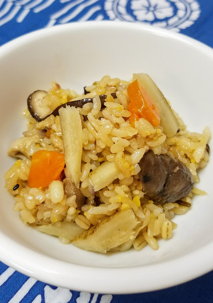 もち麦ともち米の舞茸炊き込みご飯♪-レシピのメイン写真