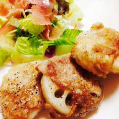 รูปของ ボリュームたっぷりレンコン肉巻き