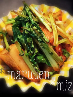 お弁当に◎まる天と水菜の甘辛さっと煮!♫-レシピのメイン写真