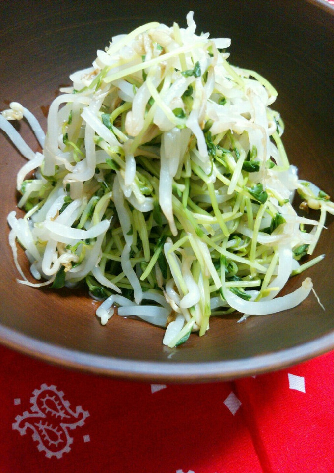 レンジで簡単☆もやしと豆苗の和え物-レシピのメイン写真