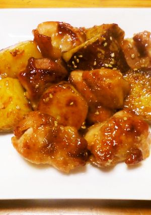 簡単！鶏肉とさつま芋のうま炒め-レシピのメイン写真