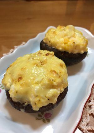 お家で居酒屋さん！椎茸のマヨ玉焼き-レシピのメイン写真