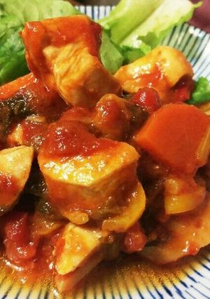 煮るだけ簡単！鶏と野菜のトマト煮-レシピのメイン写真