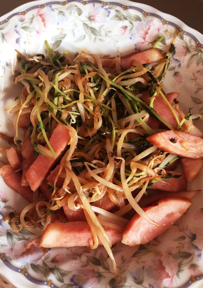 ハムと豆苗もやし炒め-レシピのメイン写真