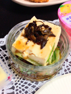 黒木耳と茗荷と胡瓜の梅風味冷奴♡-レシピのメイン写真