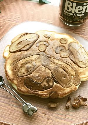 お絵かきカフェオレ✿ホットケーキ-レシピのメイン写真