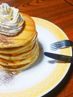 かぼちゃクリームのホットケーキ-レシピのメイン写真