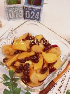 さつまいもと林檎のレーズンバター煮♪-レシピのメイン写真