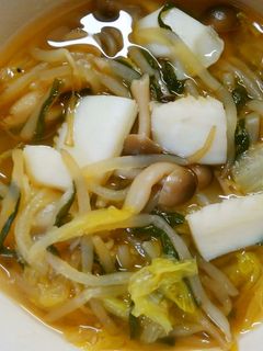 イカと白菜とニラ もやしのコンソメ醤油煮-レシピのメイン写真