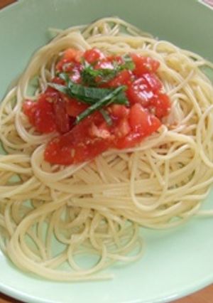 和風トマトソースの冷たいパスタ-レシピのメイン写真