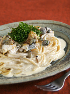さんまとしめじの和風クリームパスタ♪-レシピのメイン写真