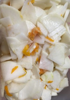 みかん大根 みかんの皮で大根の漬物-レシピのメイン写真