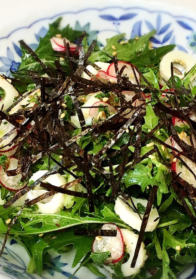 水菜と二十日大根の中華風サラダ-レシピのメイン写真
