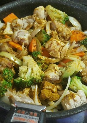 チキンカレー粉炒め-レシピのメイン写真