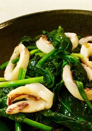烏賊とほうれん草の中華炒め-レシピのメイン写真