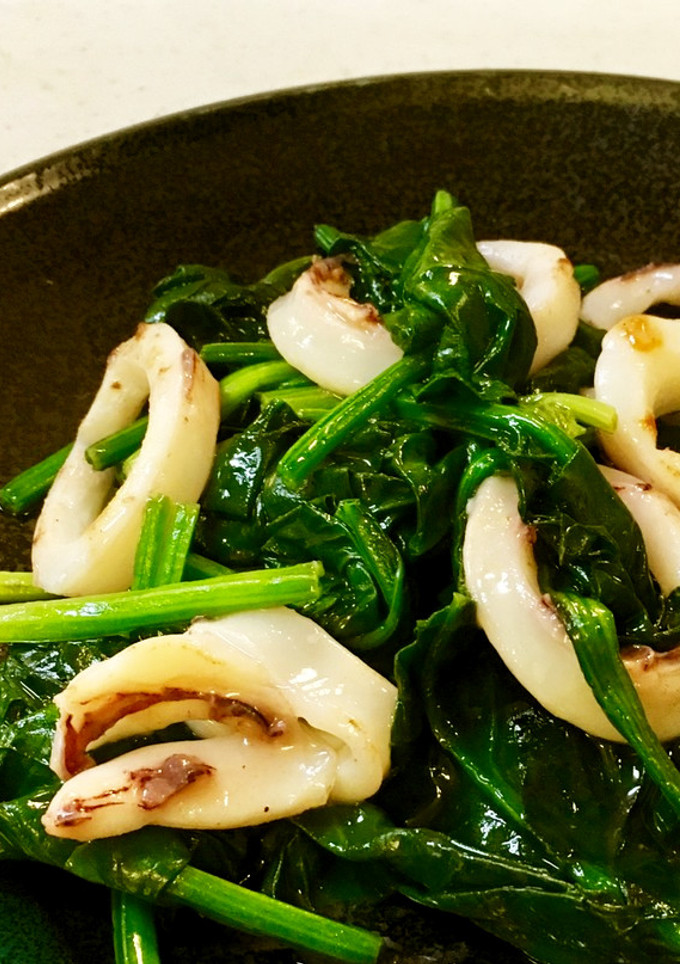 烏賊とほうれん草の中華炒め-レシピのメイン写真