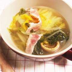 簡単！白菜とベーコンのあったかスープ-レシピのメイン写真