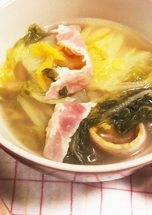 簡単！白菜とベーコンのあったかスープ-レシピのメイン写真