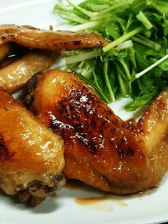 *簡単♪手羽先の甘酢照り焼き*-レシピのメイン写真
