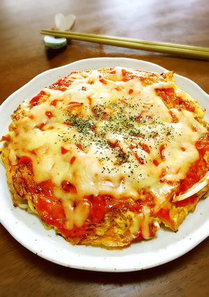 もやしのオープンオムレツ☆コチュマヨで-レシピのメイン写真