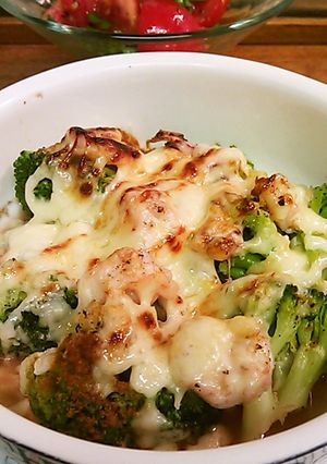イカとエビのブロッコリーチーズ焼き-レシピのメイン写真