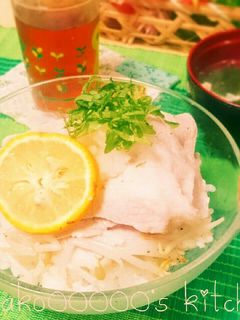 簡単♪柚子風味の豚しゃぶ丼-レシピのメイン写真