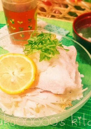 簡単♪柚子風味の豚しゃぶ丼-レシピのメイン写真