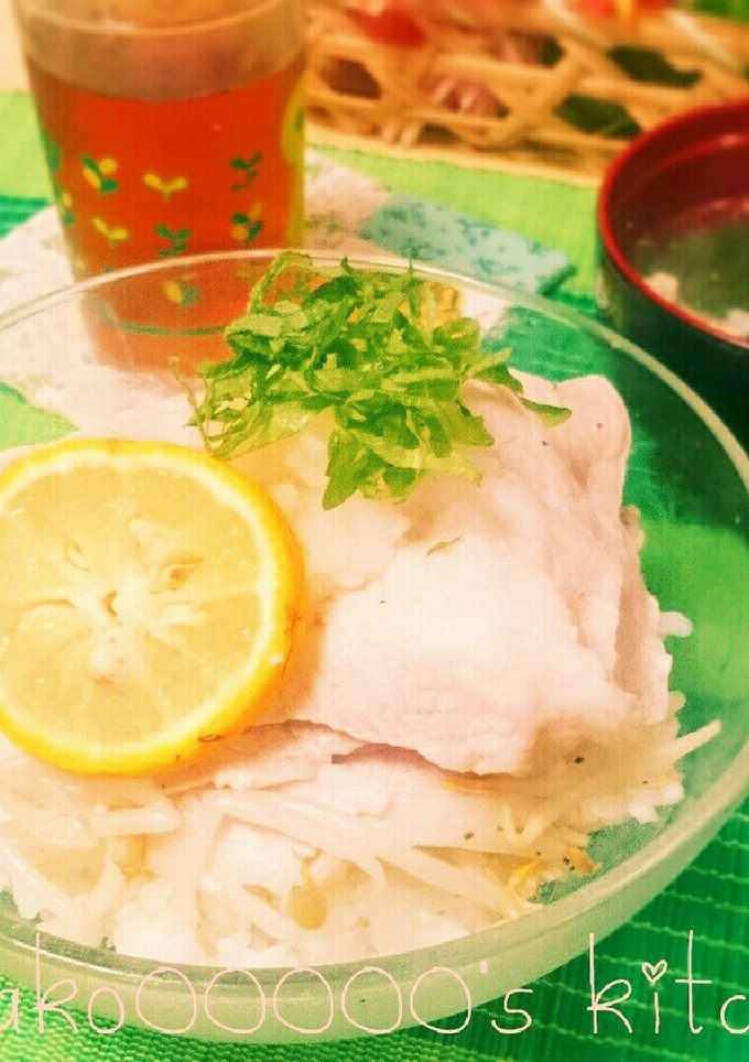 簡単♪柚子風味の豚しゃぶ丼-レシピのメイン写真