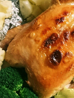 丸鶏のローストと男爵芋のホイル焼き!-レシピのメイン写真