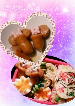 ウインナーde♪Minnie♪キャラ弁に-レシピのメイン写真