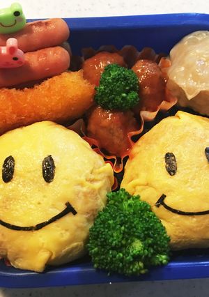 ☆キャラ弁☆ スマイル オムライス-レシピのメイン写真